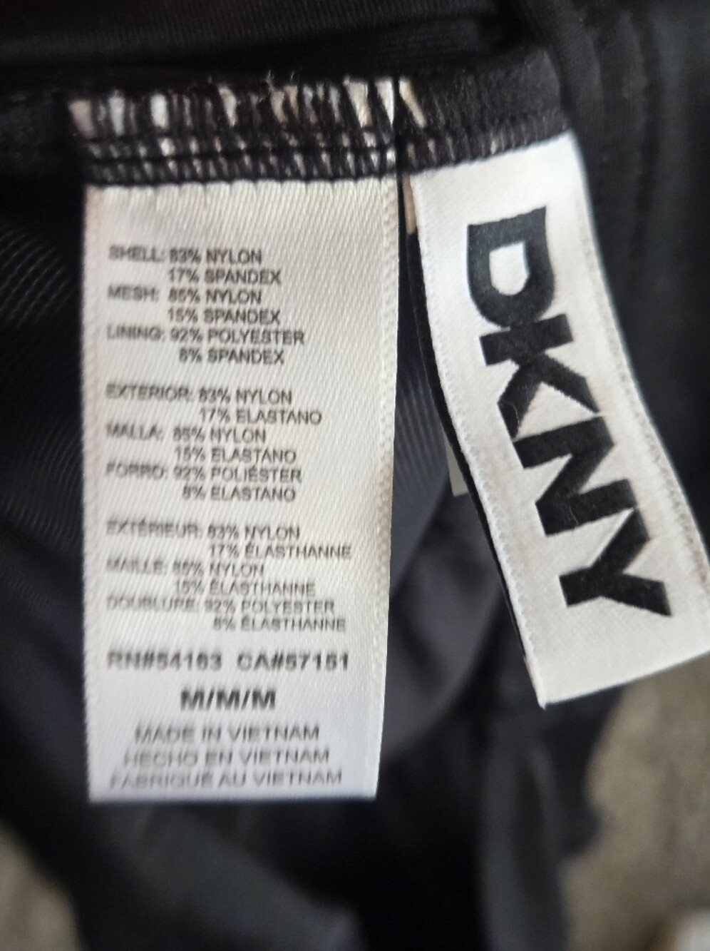 DKNY Black Ring Halter Neck One-Piece Swimsuit With Tummy Control Size Medium - Picture 3 of 8